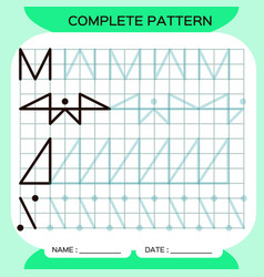 Complete pattern tracing lines activity for early Vector Image