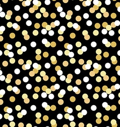 Black and gold confetti dots seamless pattern Vector Image