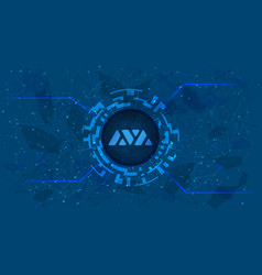 Avalanche avax token symbol defi project Vector Image