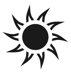 Sun logo with black glasses Royalty Free Vector Image