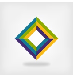 Colored square logo symbol Royalty Free Vector Image