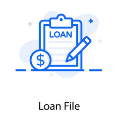 Loan file Royalty Free Vector Image - VectorStock