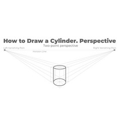 How to draw a cylinder Royalty Free Vector Image