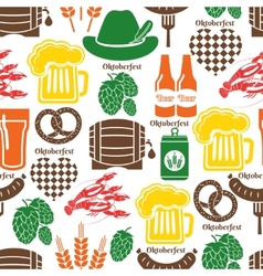 Oktoberfest background seamless pattern Royalty Free Vector