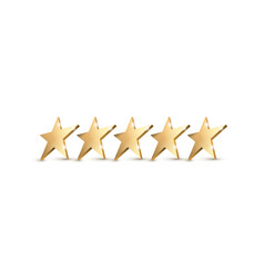 five gold stars vector image