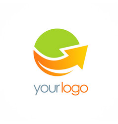 Round arrow up logo Royalty Free Vector Image - VectorStock