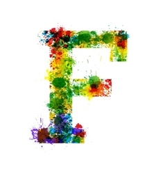 Color Paint Splashes Gradient Font Royalty Free Vector Image