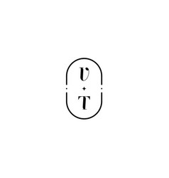 Ik simple wedding logo initial concept with high Vector Image