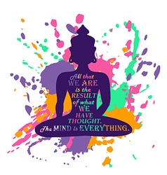 Yoga background with yogic quote Royalty Free Vector Image