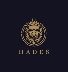 Hades or pluto - god dead king underworld Vector Image