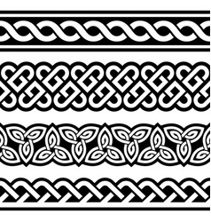 Irish celtic seamless patterns Royalty Free Vector Image