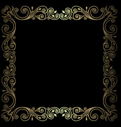 Gold vintage frame Royalty Free Vector Image - VectorStock