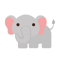 Cute elephant isolated icon Royalty Free Vector Image