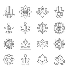 Yoga Icons Royalty Free Vector Image - Vectorstock