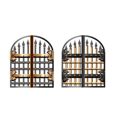 Ancient gate set Royalty Free Vector Image - VectorStock