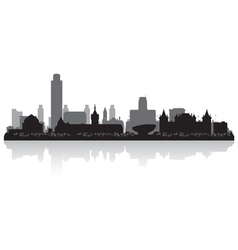 New York USA city skyline silhouette Royalty Free Vector