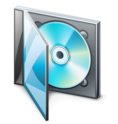 Realistic case for dvd or cd disk Royalty Free Vector Image