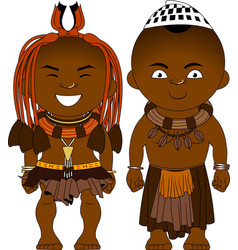 Cheerful african couple from morocco Royalty Free Vector