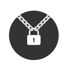 Chain metal and lock Royalty Free Vector Image