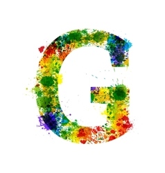Color Paint Splashes Gradient Font Royalty Free Vector Image