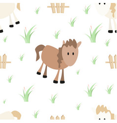 Farm seamless pattern Royalty Free Vector Image