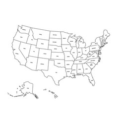 Political map of united states od america usa Vector Image