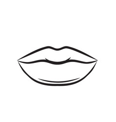 Beautiful female plump black lips on neon Vector Image