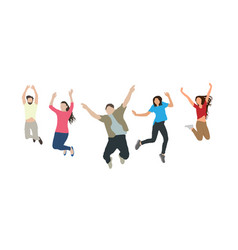 Group of happy friends people in casual Royalty Free Vector