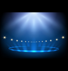 Blue stage lights background Royalty Free Vector Image