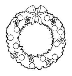 christmas wreath outline vector images over 300 christmas wreath outline