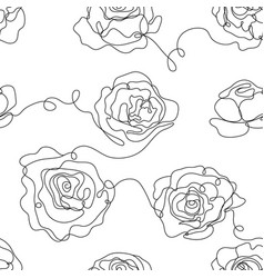 Hand drawn rose flower symbol isolated sketch Vector Image