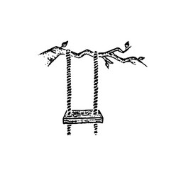 Tree with a swing Royalty Free Vector Image - VectorStock
