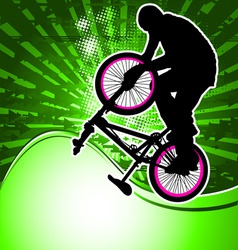 Bmx cyclist template Royalty Free Vector Image