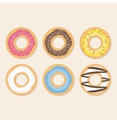 Donut set Royalty Free Vector Image - VectorStock
