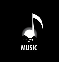 Note music logo design Royalty Free Vector Image