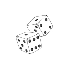 Dice Cartoon Two Vector Images Over 120