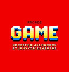 Retro Video Game Fonts Vector Images (over 950)