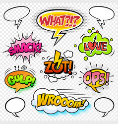 Comic sounds set2 Royalty Free Vector Image - VectorStock