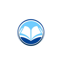 Education open book company logo Royalty Free Vector Image