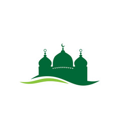 Mosque icon silhouette logo design isolated Vector Image