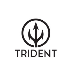 Trident logo inspiration Royalty Free Vector Image