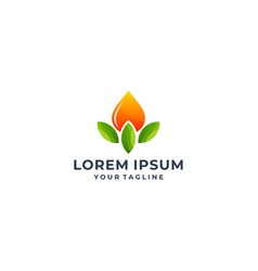 Water drop leaf logo Royalty Free Vector Image