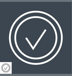 Check and cross mark thin line icon Royalty Free Vector