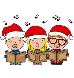 Kids singing Royalty Free Vector Image - VectorStock