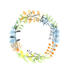 Hand drawn floral wreath Royalty Free Vector Image