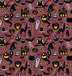 Vintage halloween seamless Royalty Free Vector Image