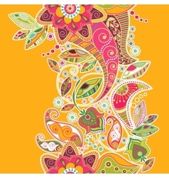 Striped seamless pattern Floral wallpaper Vector Image