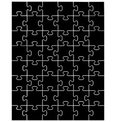 Black jigsaw pieces Royalty Free Vector Image - VectorStock