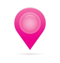 Pink map pointer icon marker gps location flag Vector Image