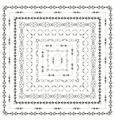 Square cutout paper frame with lace corner Vector Image